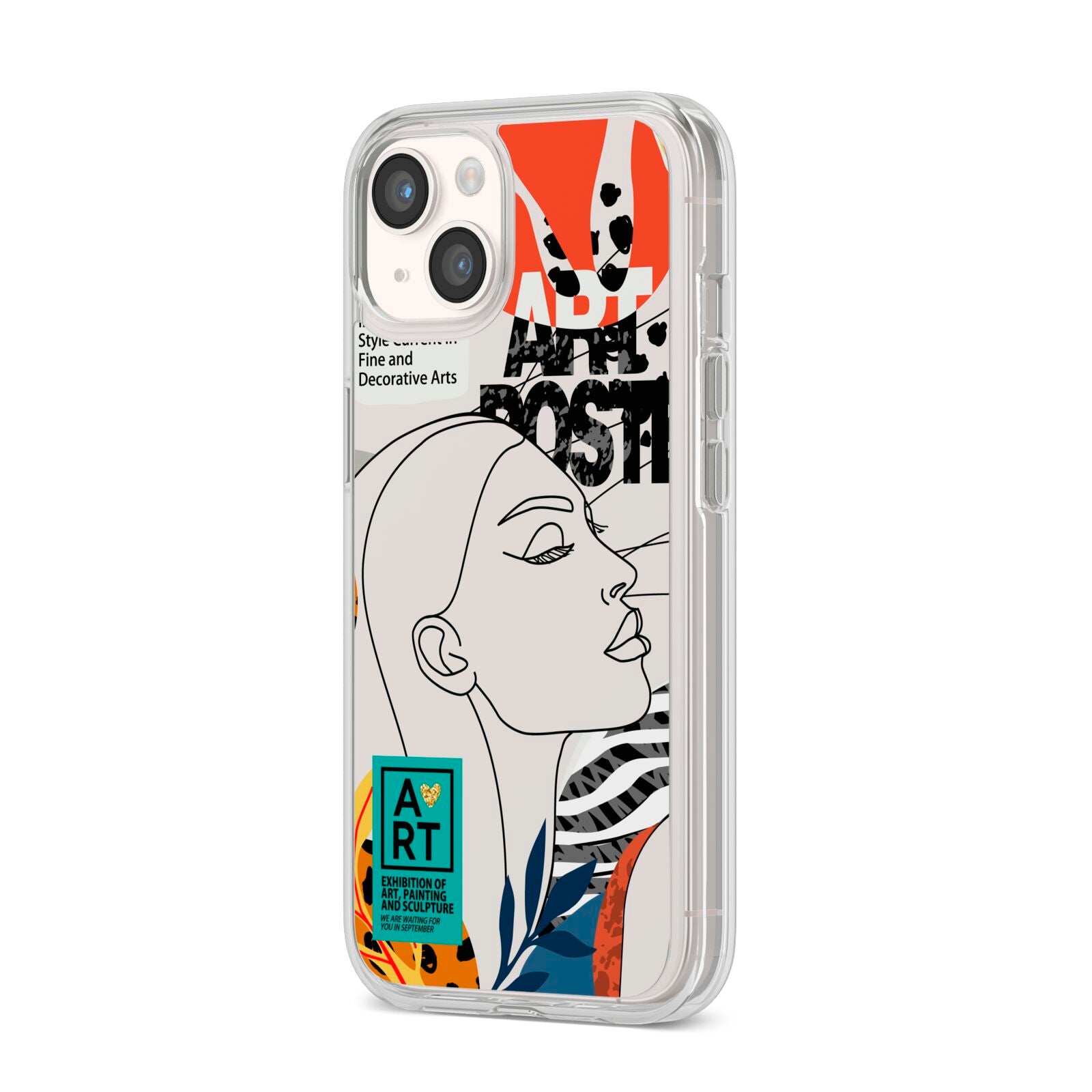 Abstract Art Poster iPhone 14 Clear Tough Case Starlight Angled Image