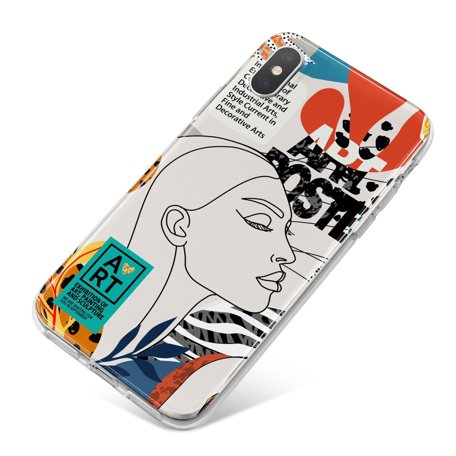 Abstract Art Poster iPhone X Bumper Case on Silver iPhone