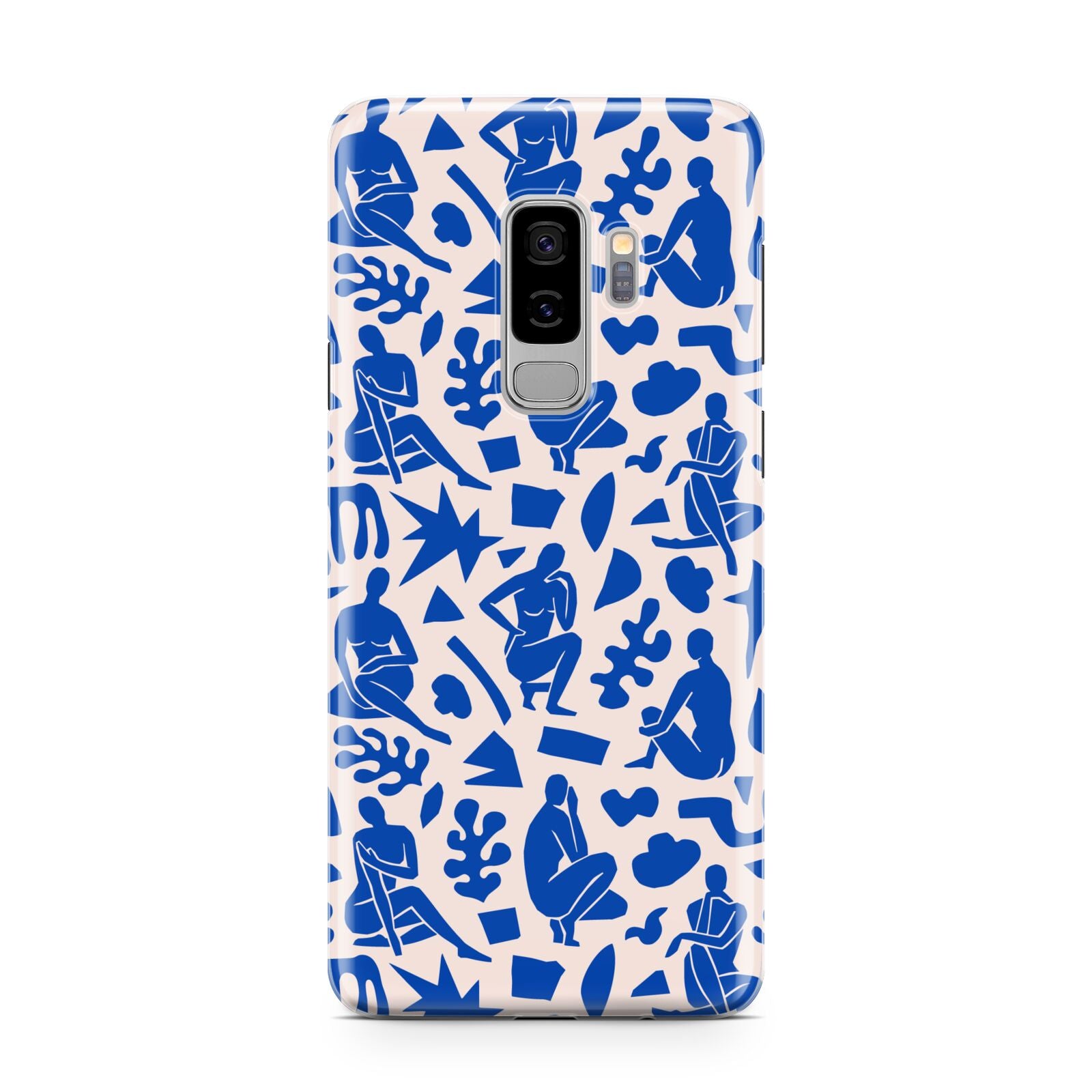 Abstract Art Samsung Galaxy S9 Plus Case on Silver phone