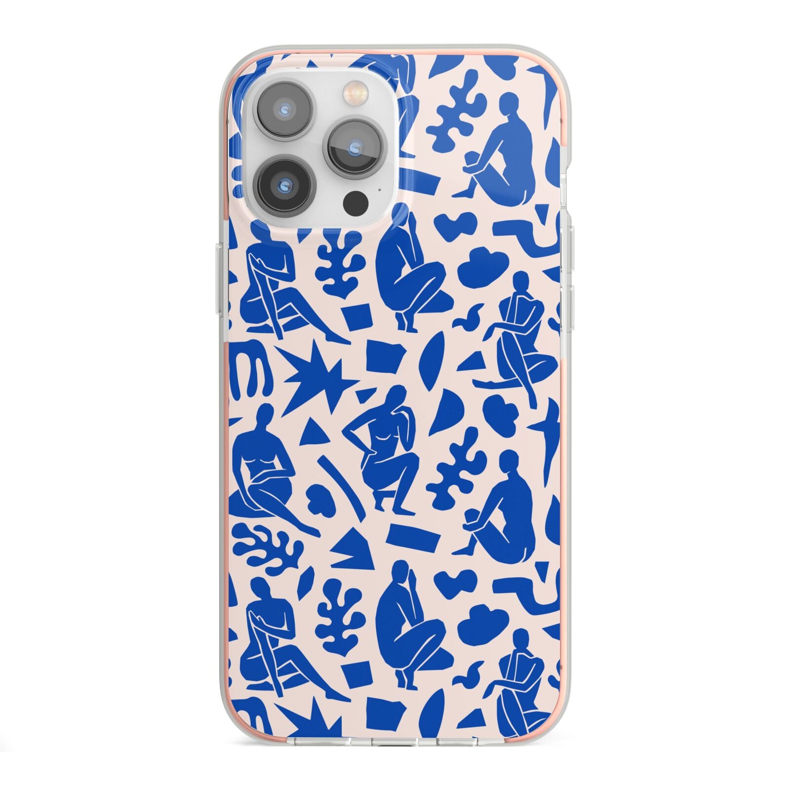 Abstract Art iPhone 13 Pro Max TPU Impact Case with Pink Edges