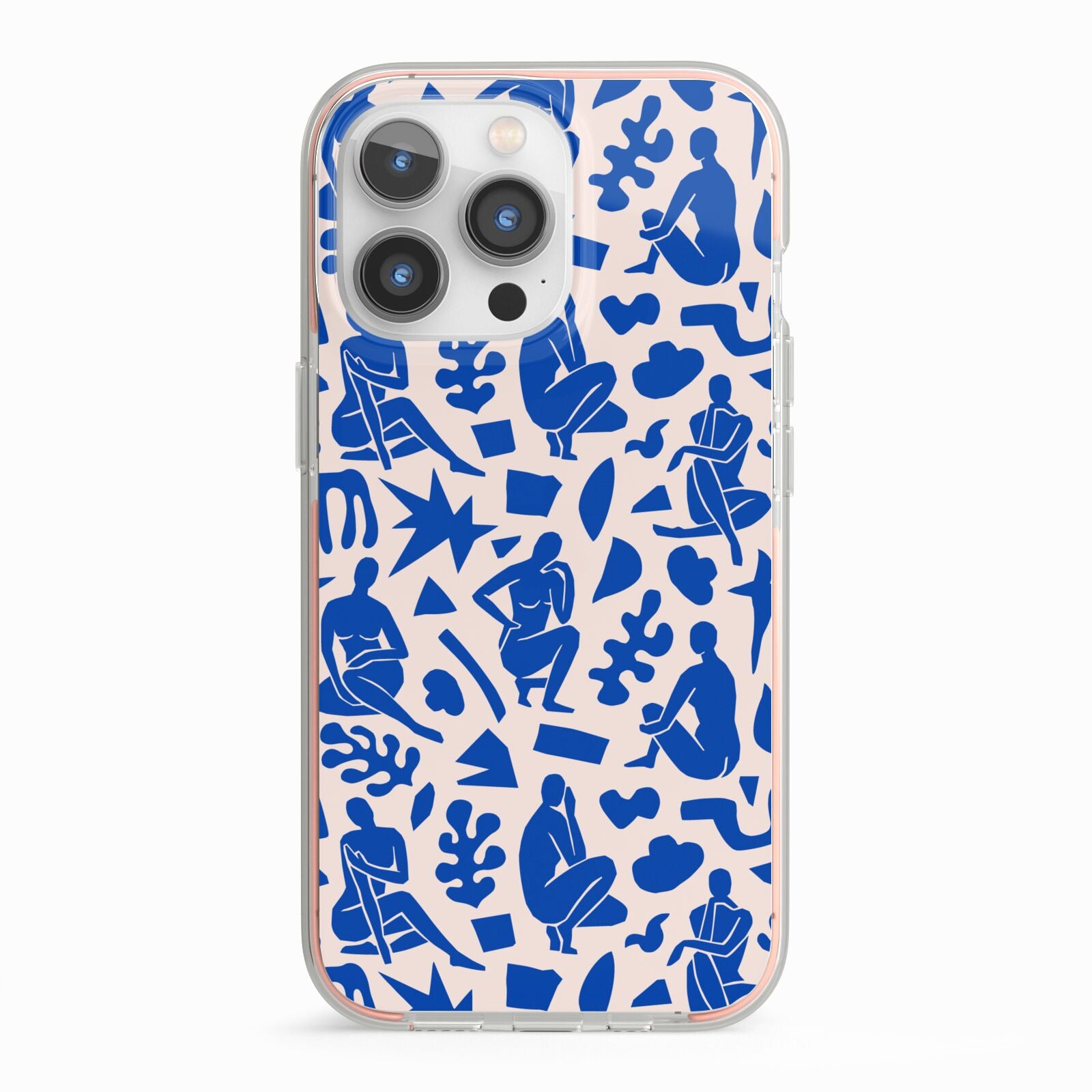Abstract Art iPhone 13 Pro TPU Impact Case with Pink Edges