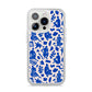 Abstract Art iPhone 14 Pro Clear Tough Case Silver
