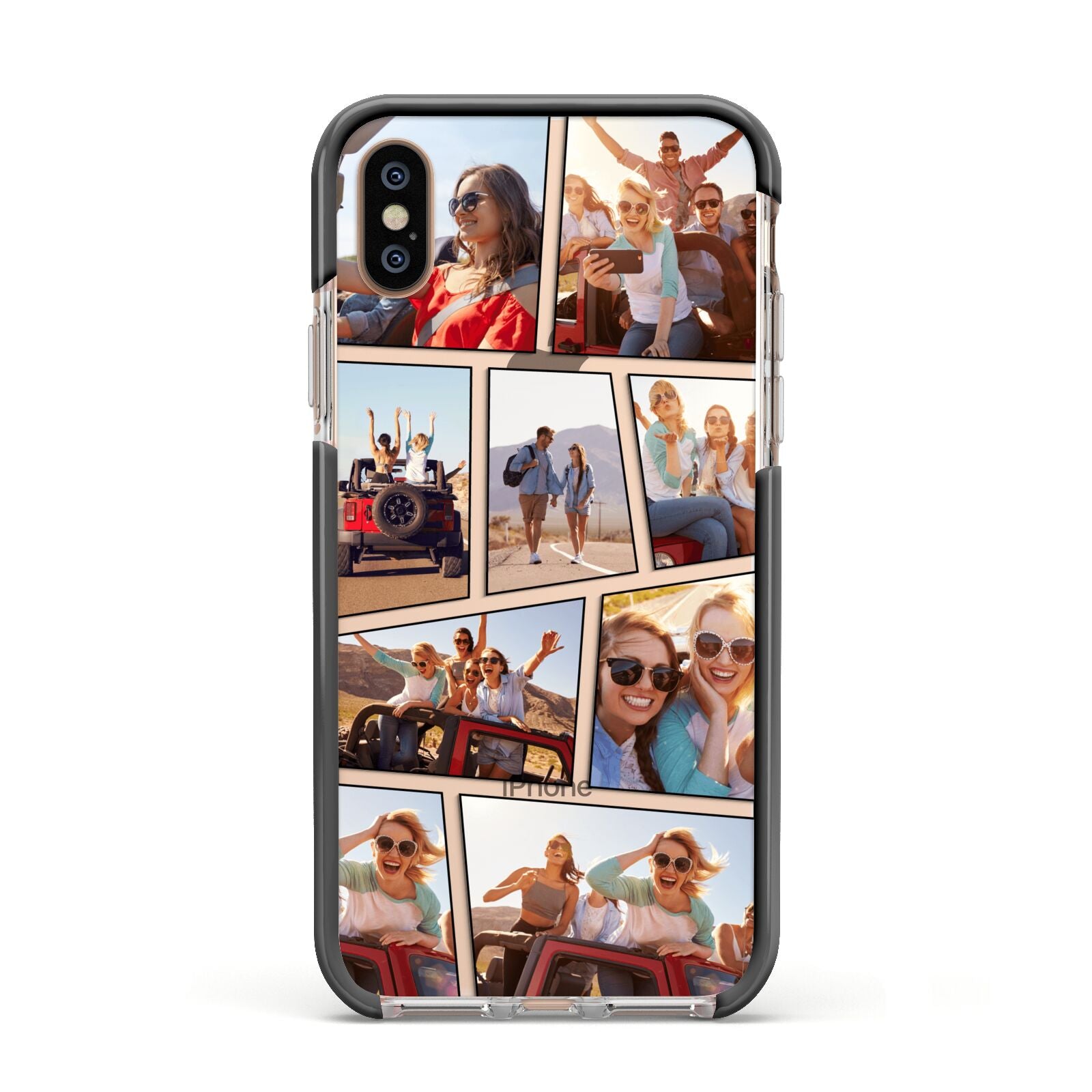 Abstract Comic Strip Photo Apple iPhone Xs Impact Case Black Edge on Gold Phone