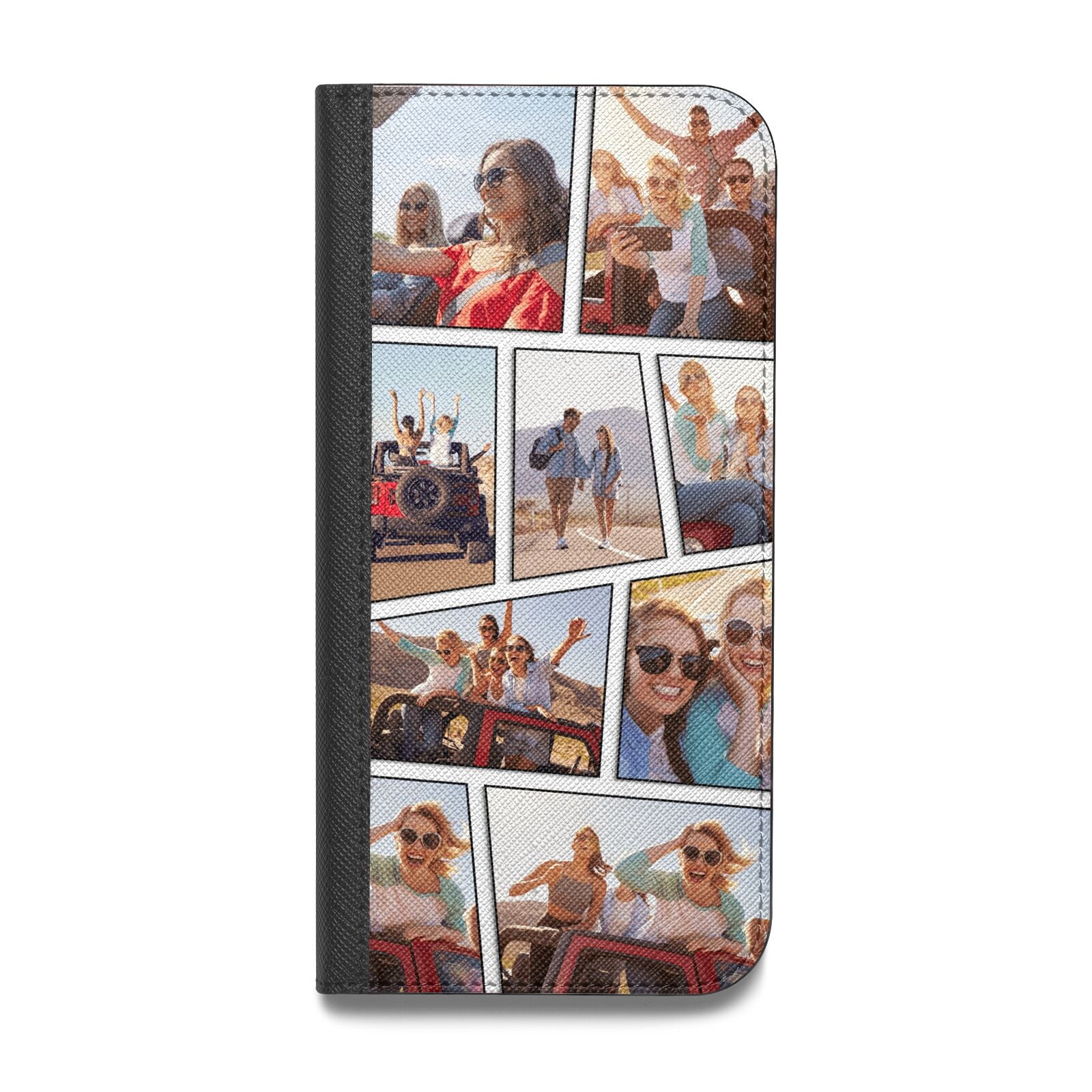 Abstract Comic Strip Photo Vegan Leather Flip Samsung Case