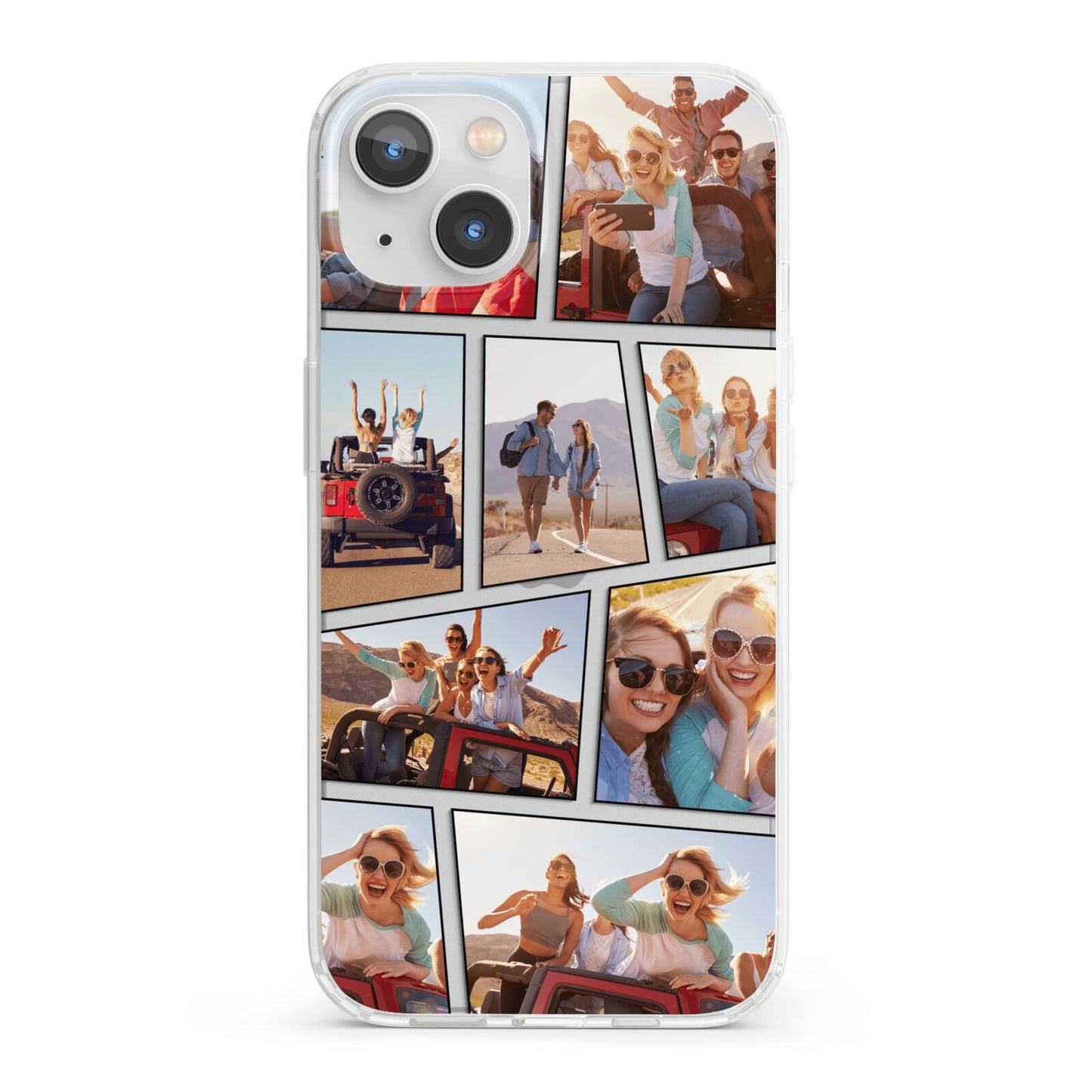 Abstract Comic Strip Photo iPhone 13 Clear Bumper Case