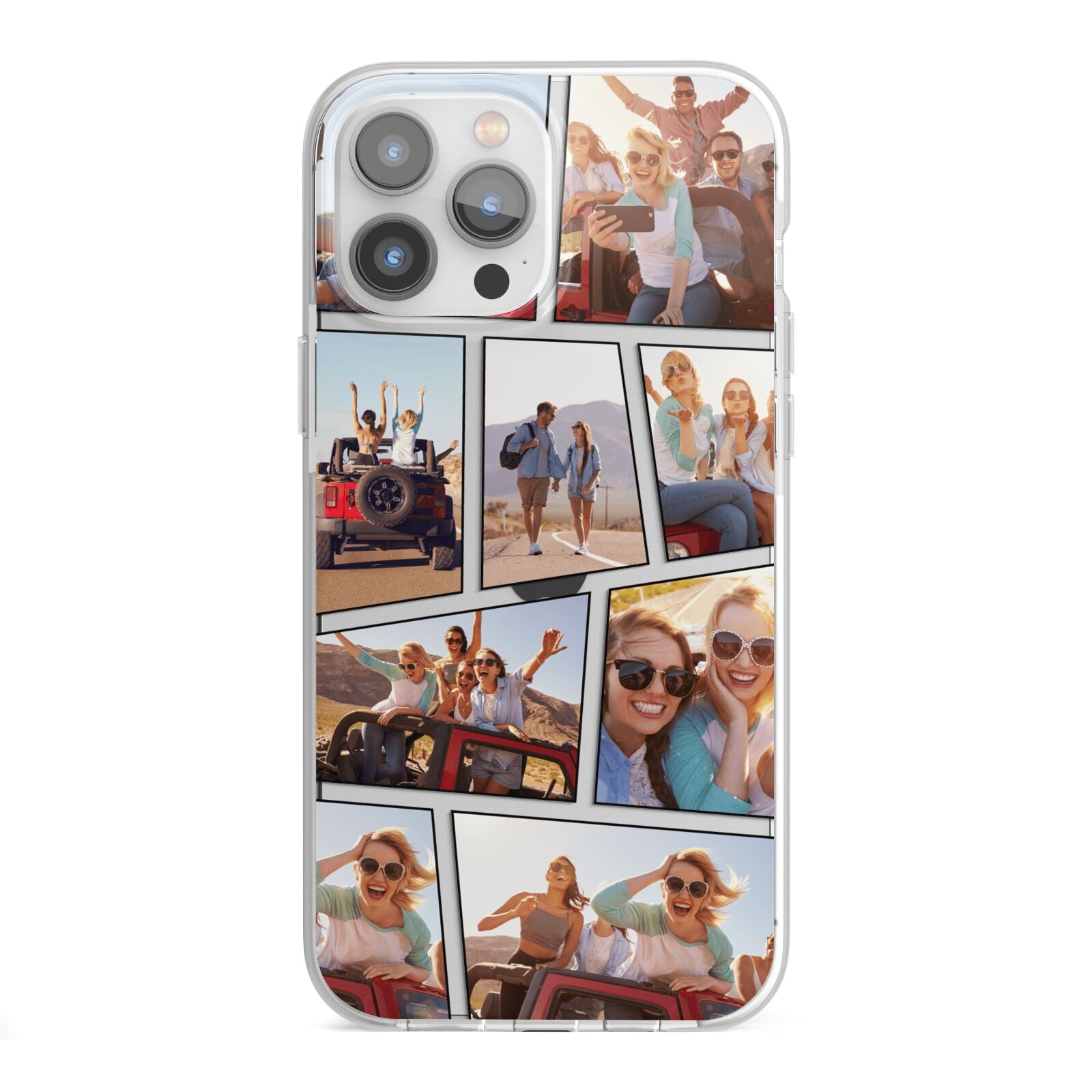 Abstract Comic Strip Photo iPhone 13 Pro Max TPU Impact Case with White Edges