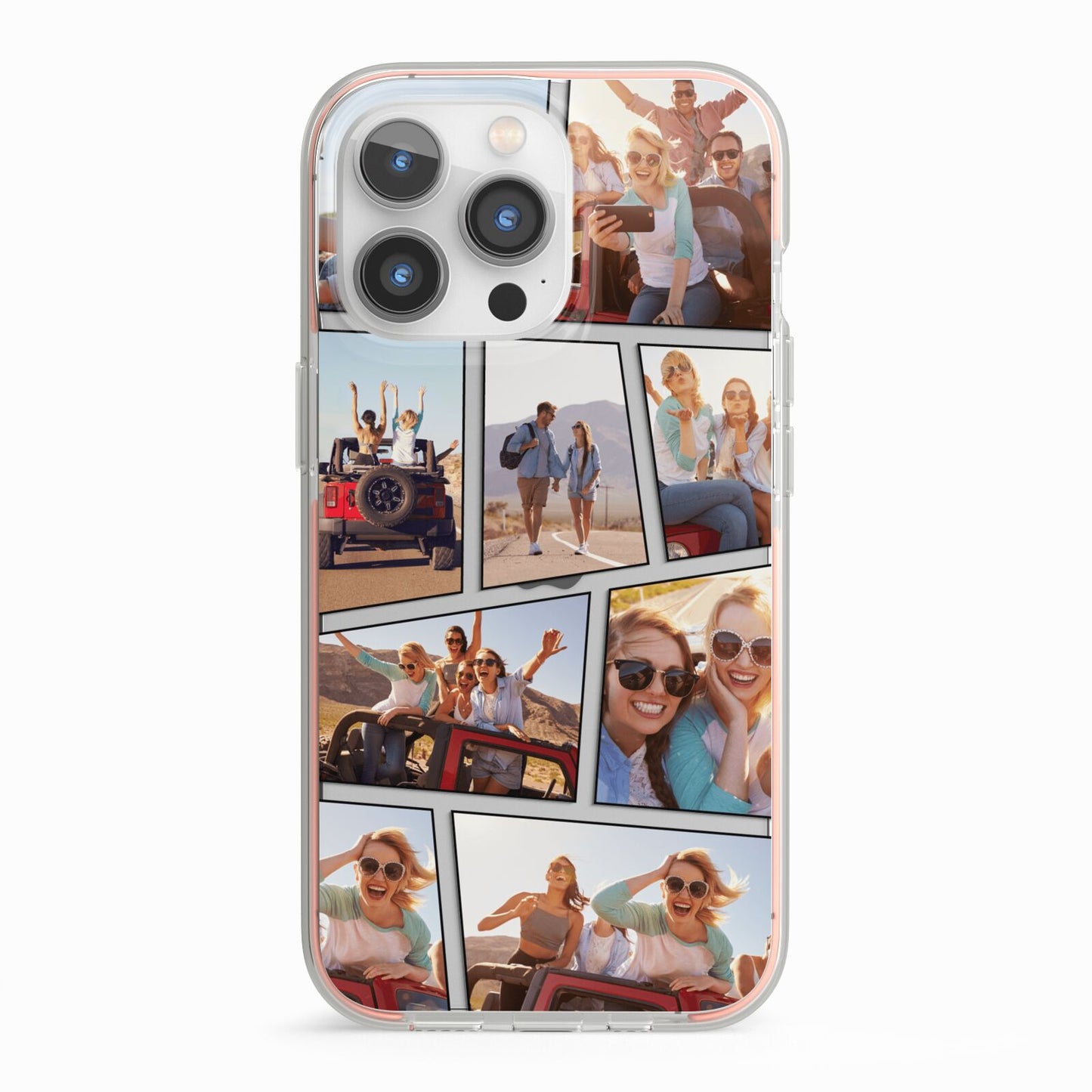 Abstract Comic Strip Photo iPhone 13 Pro TPU Impact Case with Pink Edges
