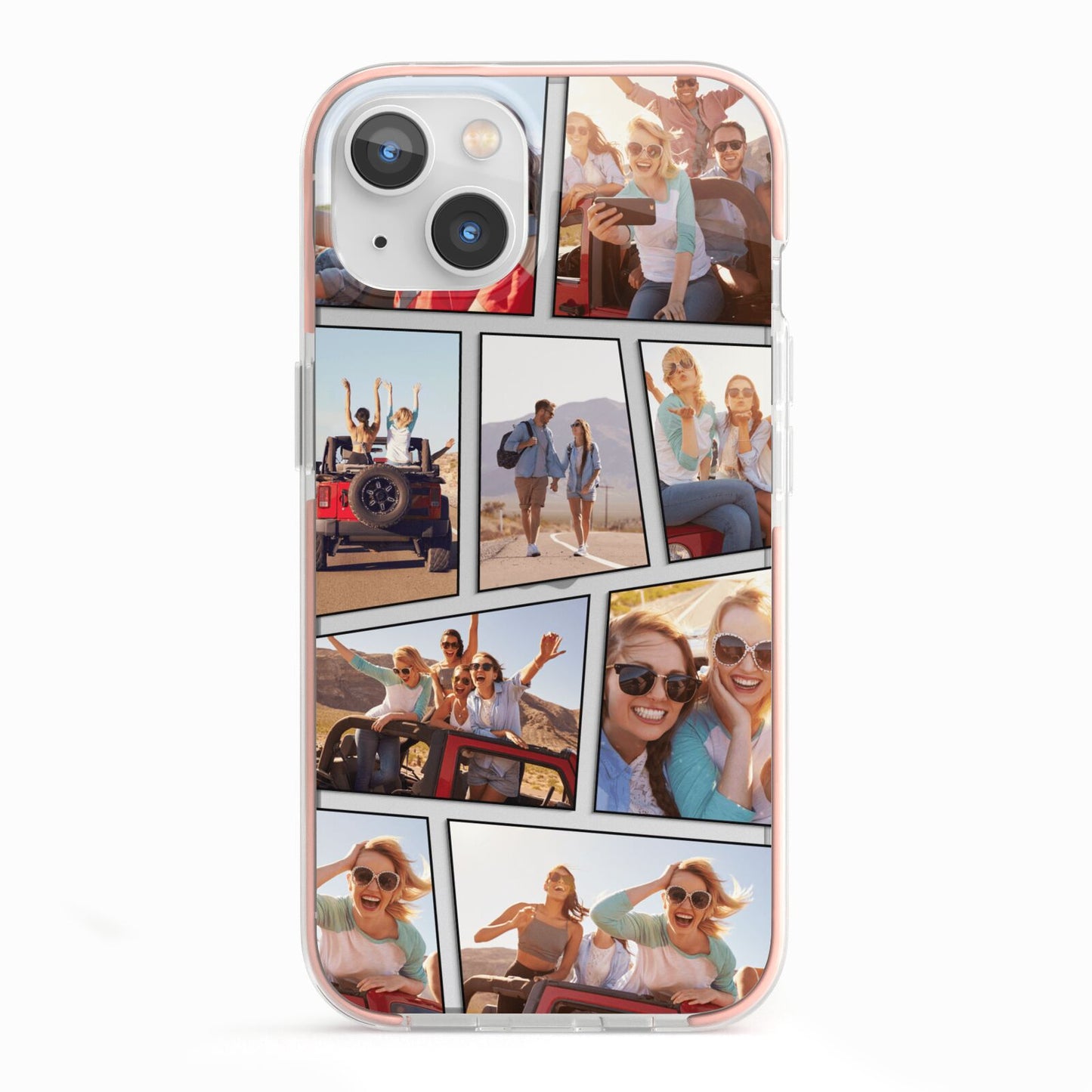 Abstract Comic Strip Photo iPhone 13 TPU Impact Case with Pink Edges