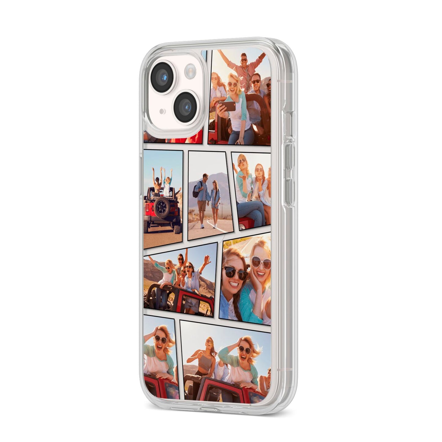 Abstract Comic Strip Photo iPhone 14 Clear Tough Case Starlight Angled Image