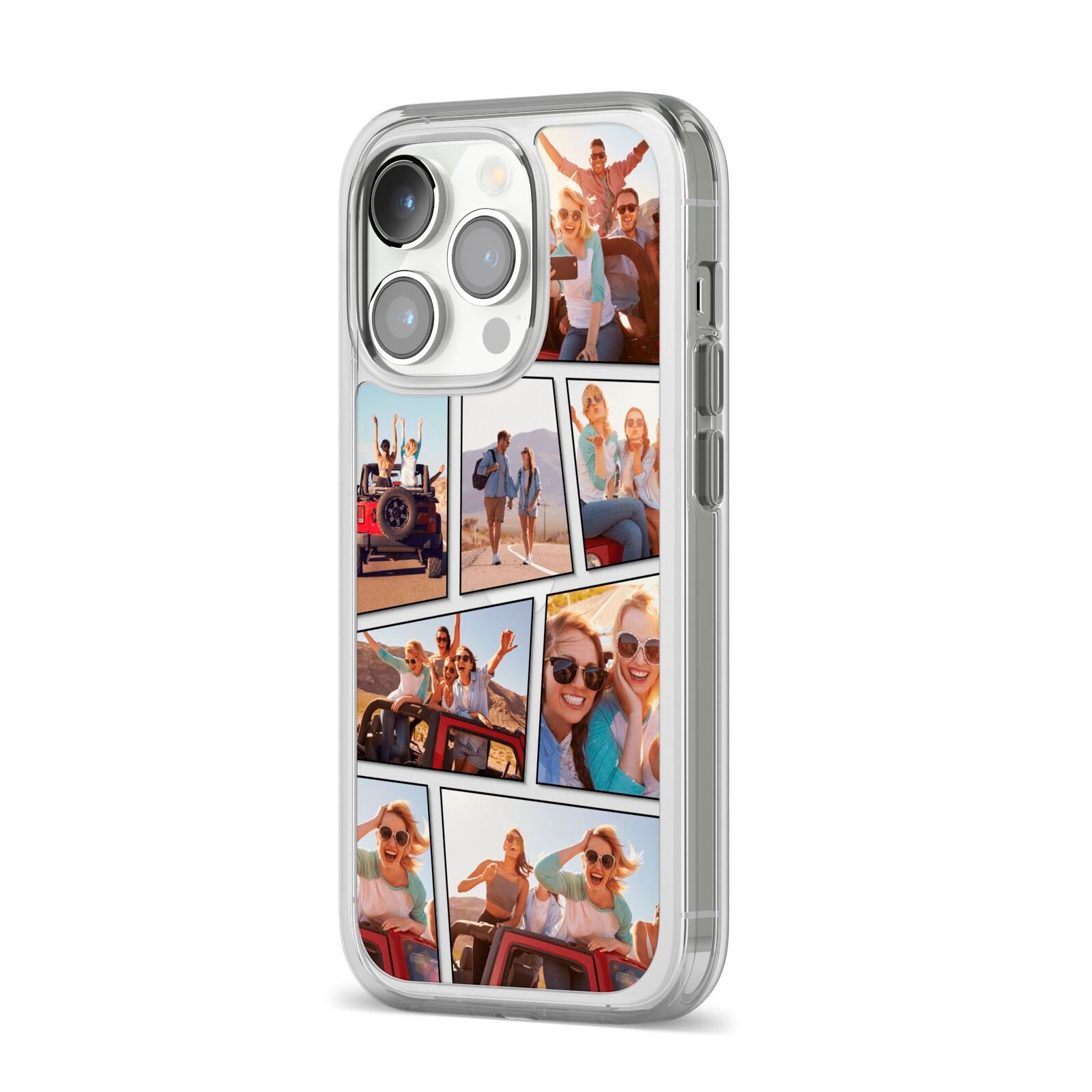 Abstract Comic Strip Photo iPhone 14 Pro Clear Tough Case Silver Angled Image