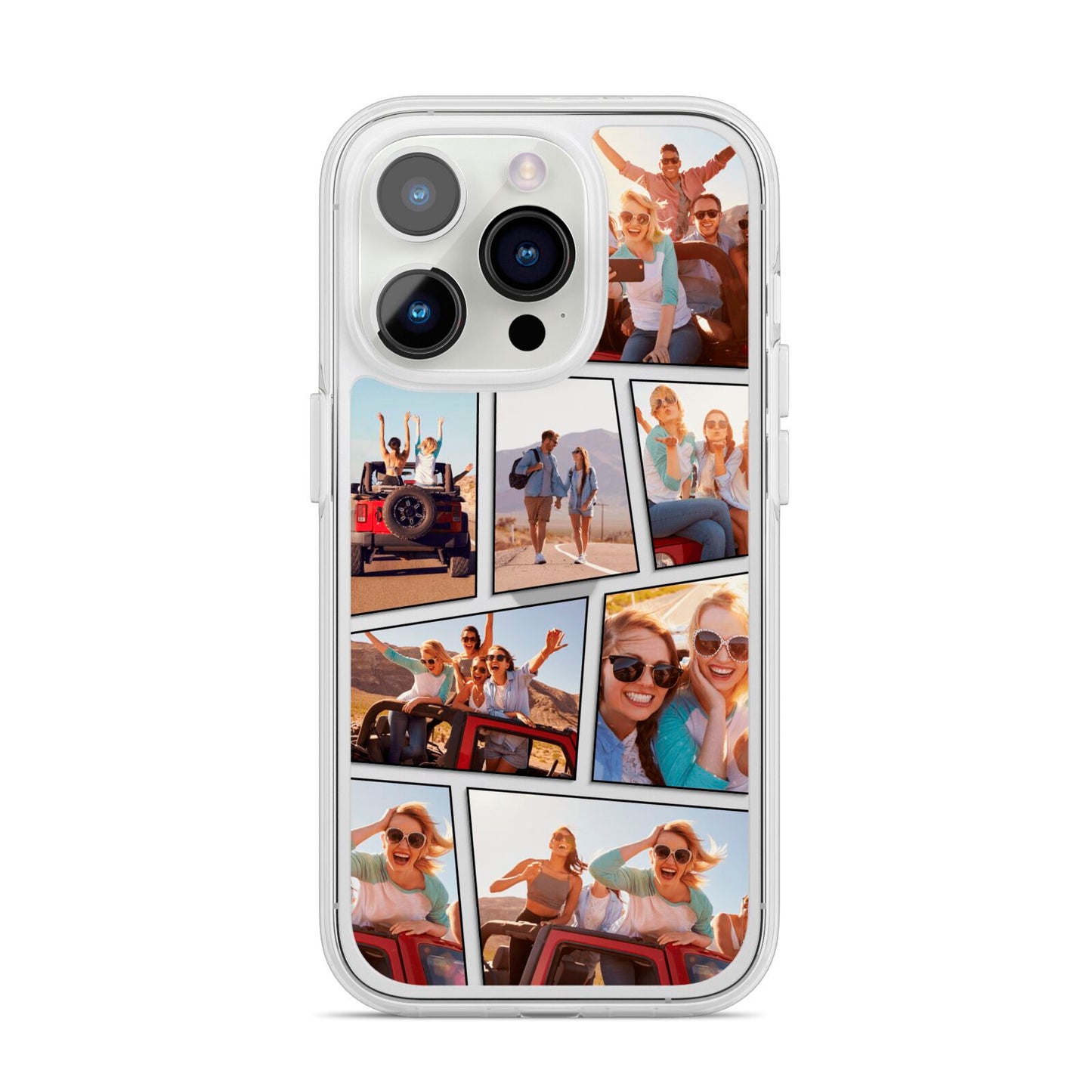 Abstract Comic Strip Photo iPhone 14 Pro Clear Tough Case Silver