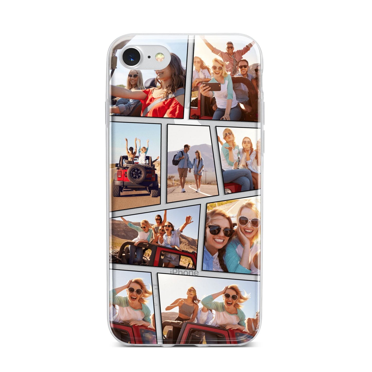 Abstract Comic Strip Photo iPhone 7 Bumper Case on Silver iPhone