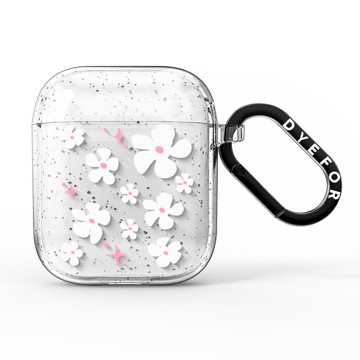 Abstract Daisy AirPods Glitter Case