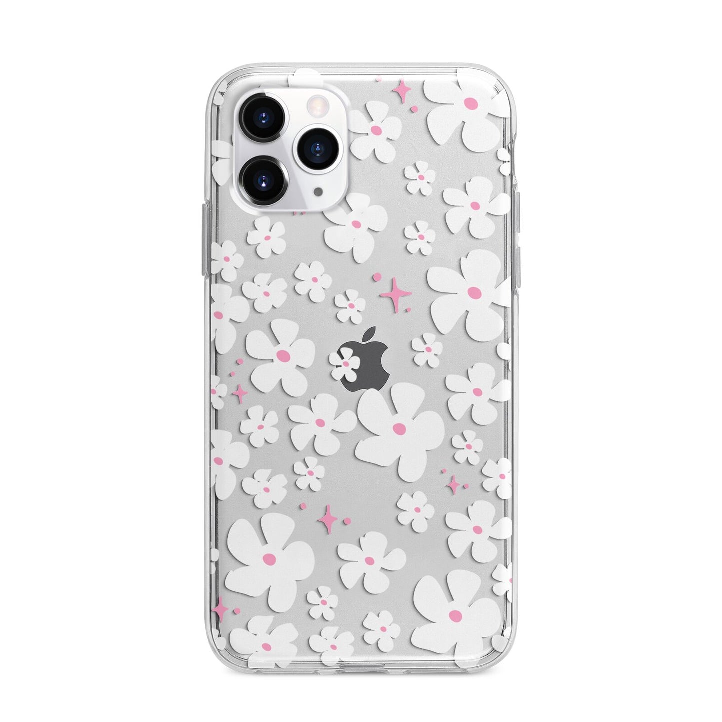 Abstract Daisy Apple iPhone 11 Pro Max in Silver with Bumper Case