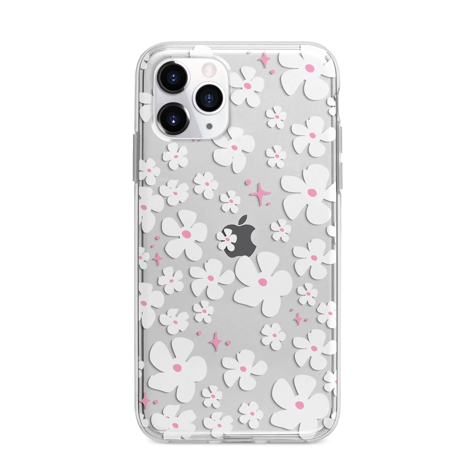 Abstract Daisy Apple iPhone 11 Pro Max in Silver with Bumper Case