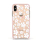 Abstract Daisy Apple iPhone Xs Impact Case Pink Edge on Gold Phone
