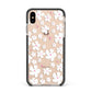 Abstract Daisy Apple iPhone Xs Max Impact Case Black Edge on Gold Phone