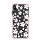 Abstract Daisy Apple iPhone Xs Max Impact Case Pink Edge on Black Phone