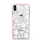 Abstract Daisy Apple iPhone Xs Max Impact Case Pink Edge on Silver Phone