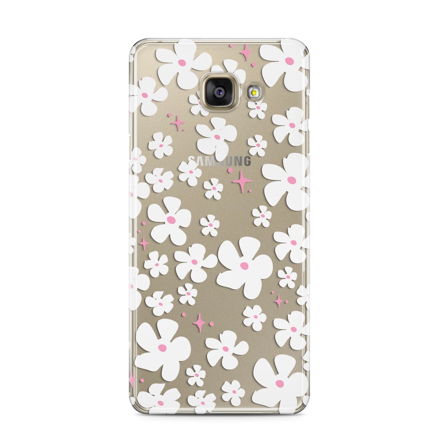 Abstract Daisy Samsung Galaxy A3 2016 Case on gold phone