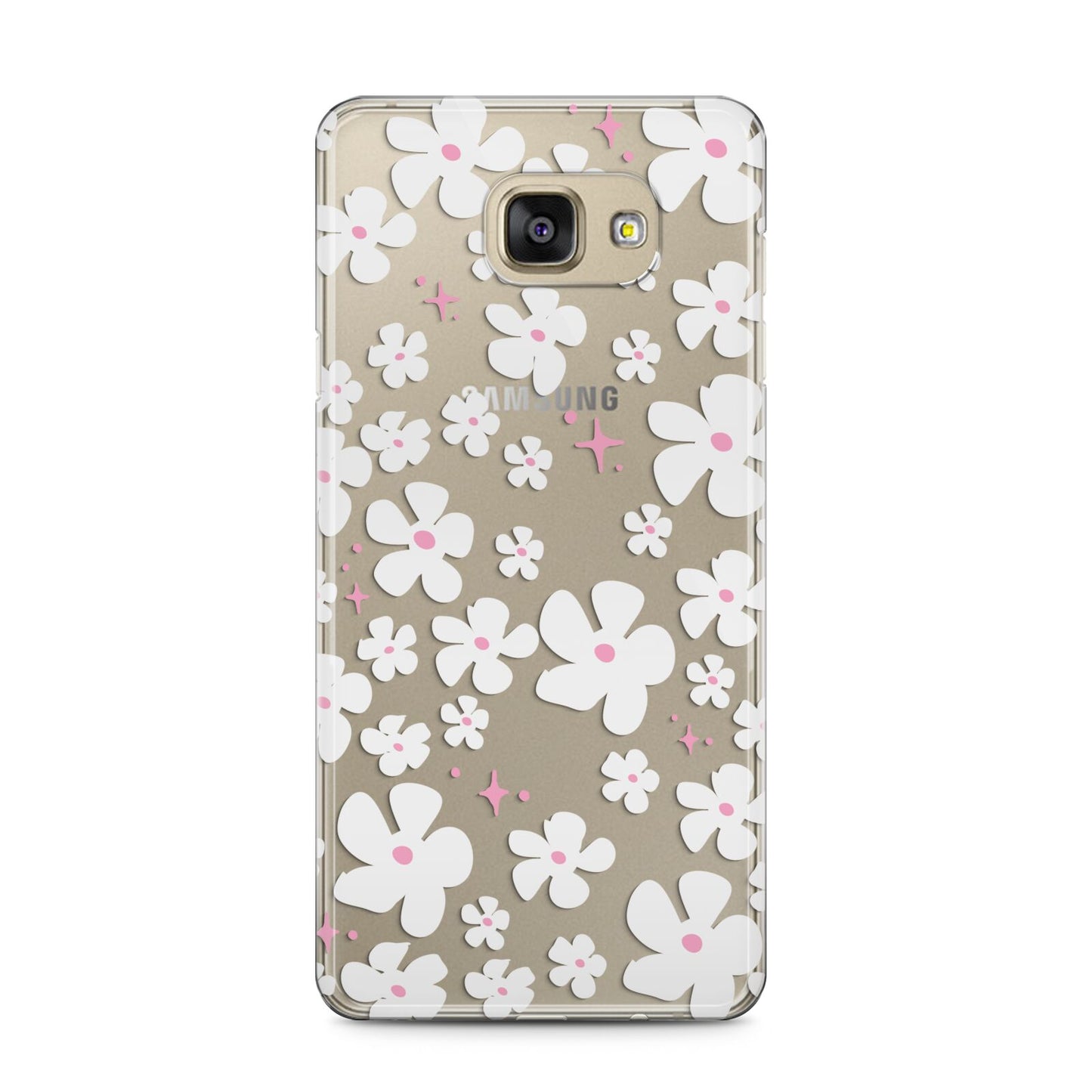 Abstract Daisy Samsung Galaxy A5 2016 Case on gold phone