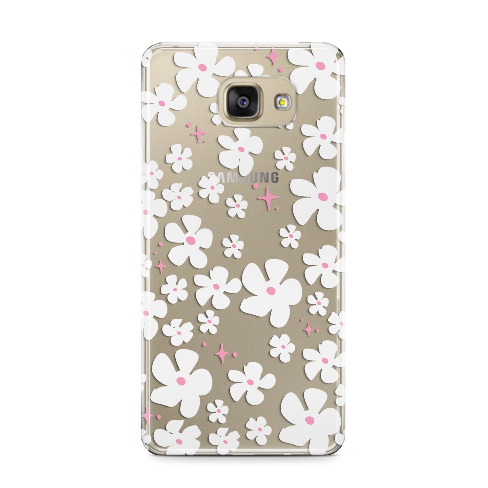 Abstract Daisy Samsung Galaxy A9 2016 Case on gold phone
