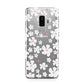 Abstract Daisy Samsung Galaxy S9 Plus Case on Silver phone