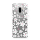 Abstract Daisy Samsung Galaxy S9 Plus Case on Silver phone