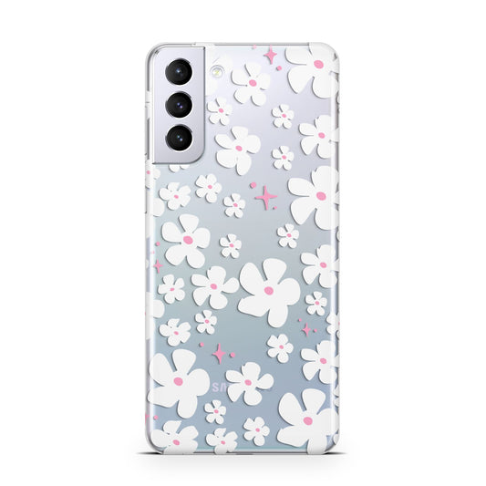 Abstract Daisy Samsung S21 Plus Phone Case