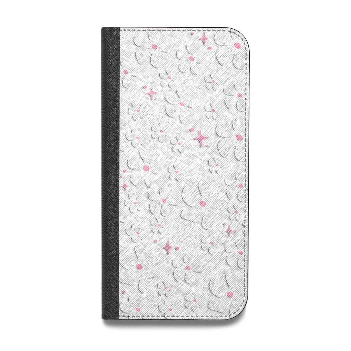 Abstract Daisy Vegan Leather Flip Samsung Case