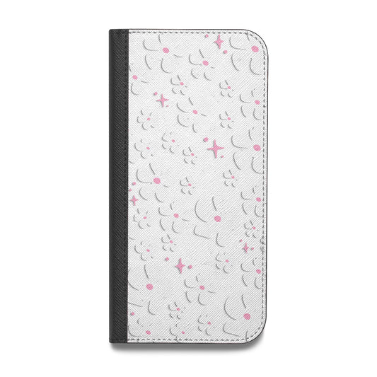 Abstract Daisy Vegan Leather Flip iPhone Case