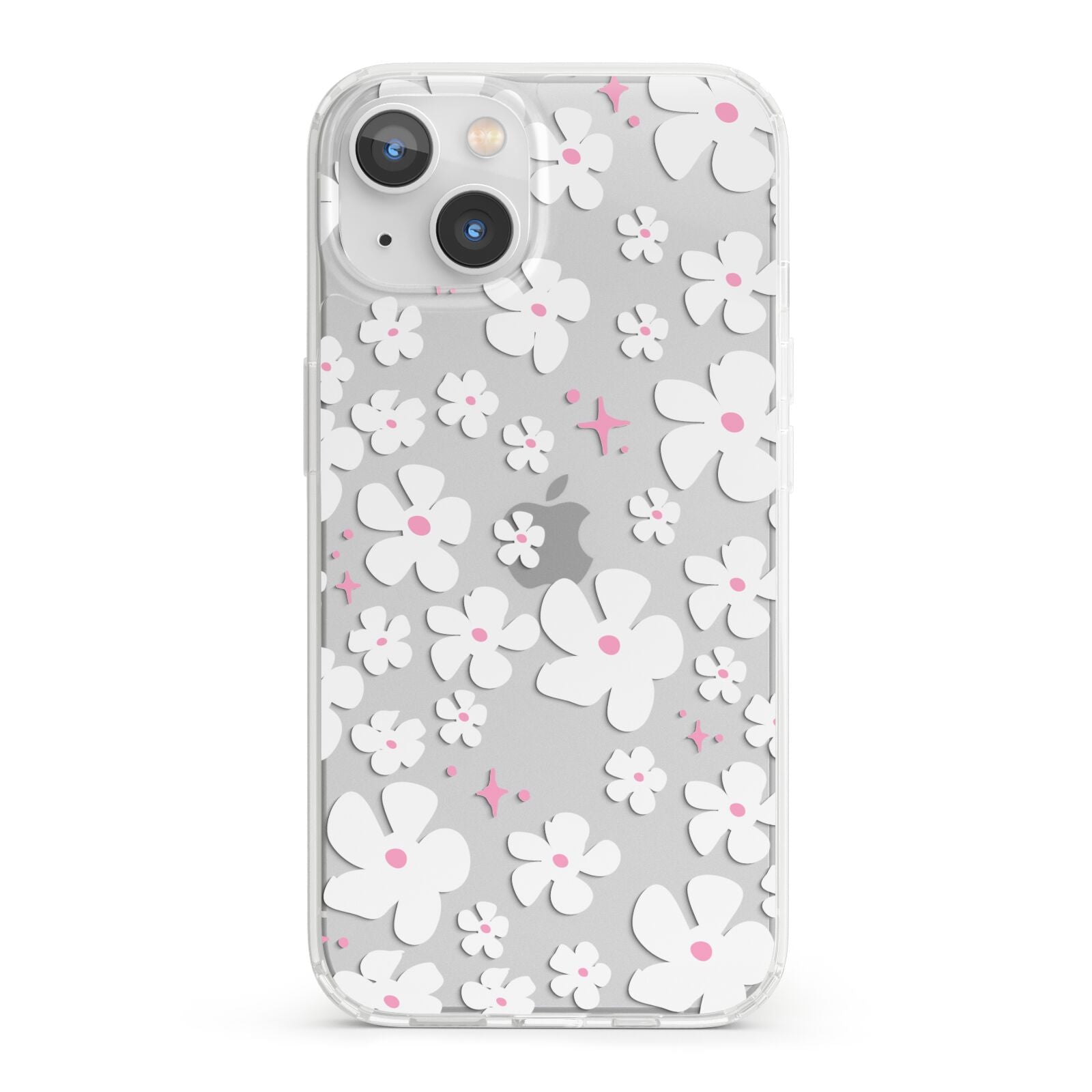 Abstract Daisy iPhone 13 Clear Bumper Case