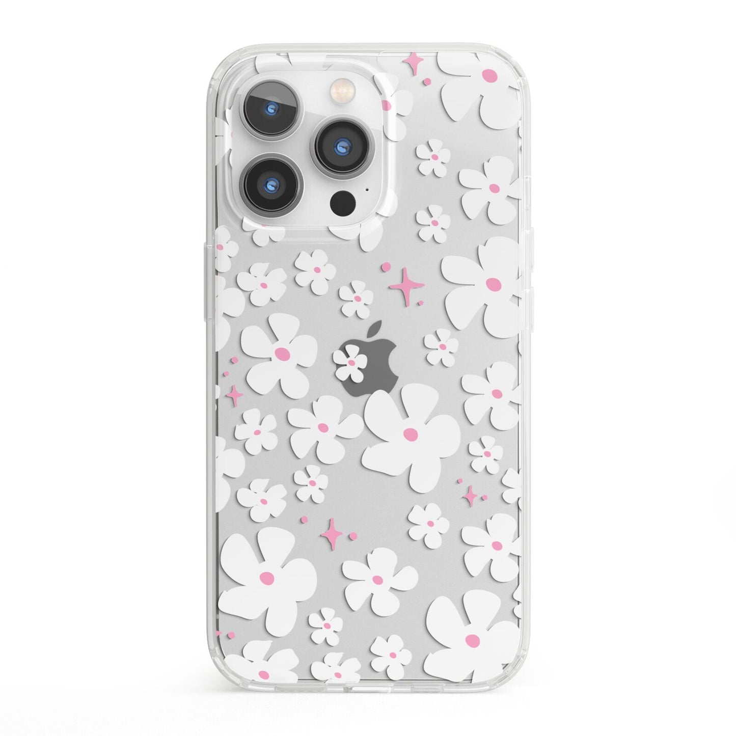 Abstract Daisy iPhone 13 Pro Clear Bumper Case