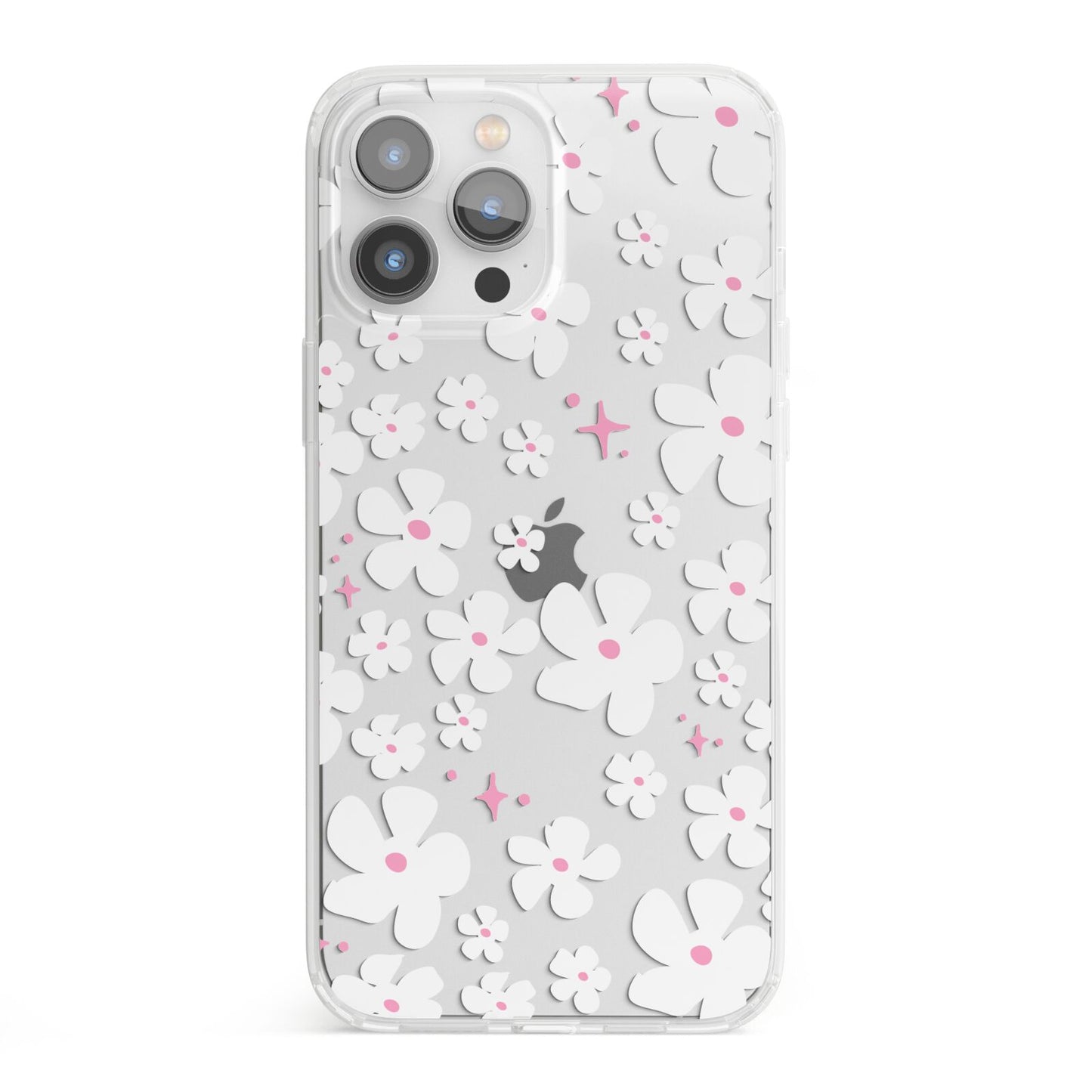 Abstract Daisy iPhone 13 Pro Max Clear Bumper Case