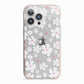 Abstract Daisy iPhone 13 Pro TPU Impact Case with Pink Edges