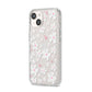 Abstract Daisy iPhone 14 Clear Tough Case Starlight Angled Image