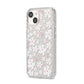 Abstract Daisy iPhone 14 Glitter Tough Case Starlight Angled Image