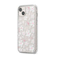 Abstract Daisy iPhone 14 Plus Clear Tough Case Starlight Angled Image