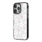 Abstract Daisy iPhone 14 Pro Max Black Impact Case Side Angle on Silver phone