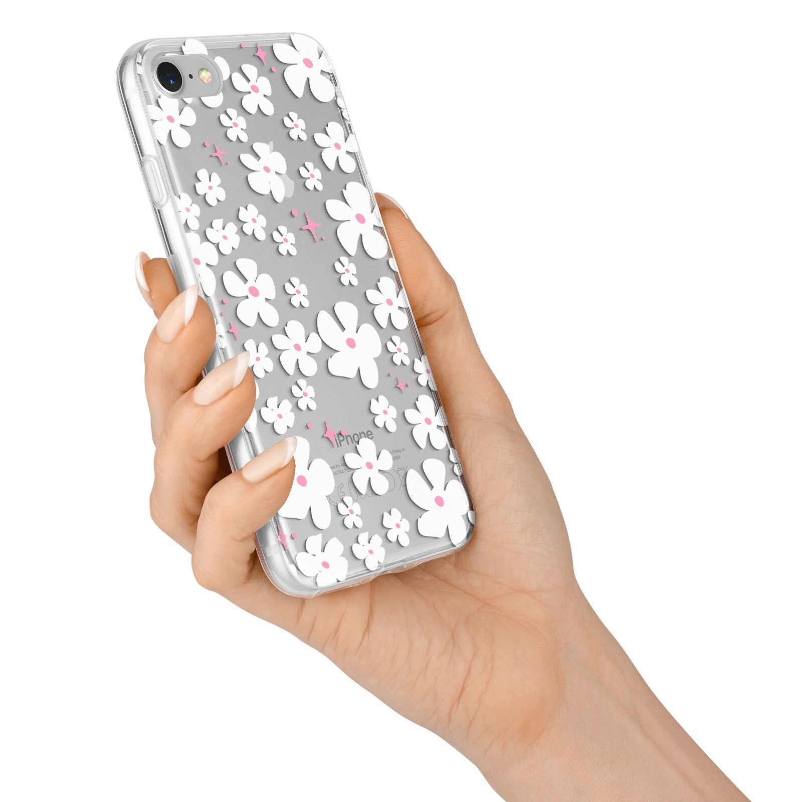 Abstract Daisy iPhone 7 Bumper Case on Silver iPhone Alternative Image