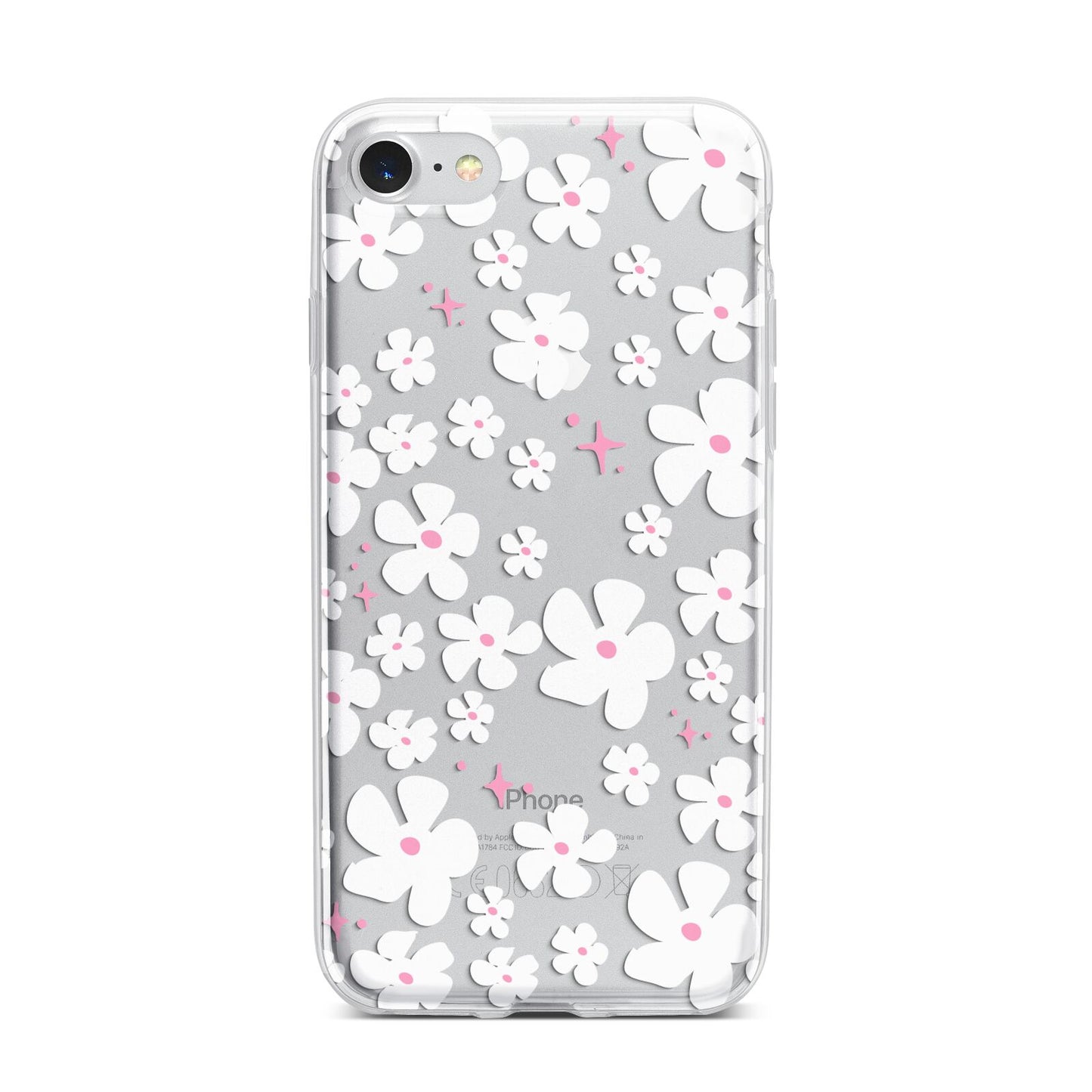 Abstract Daisy iPhone 7 Bumper Case on Silver iPhone