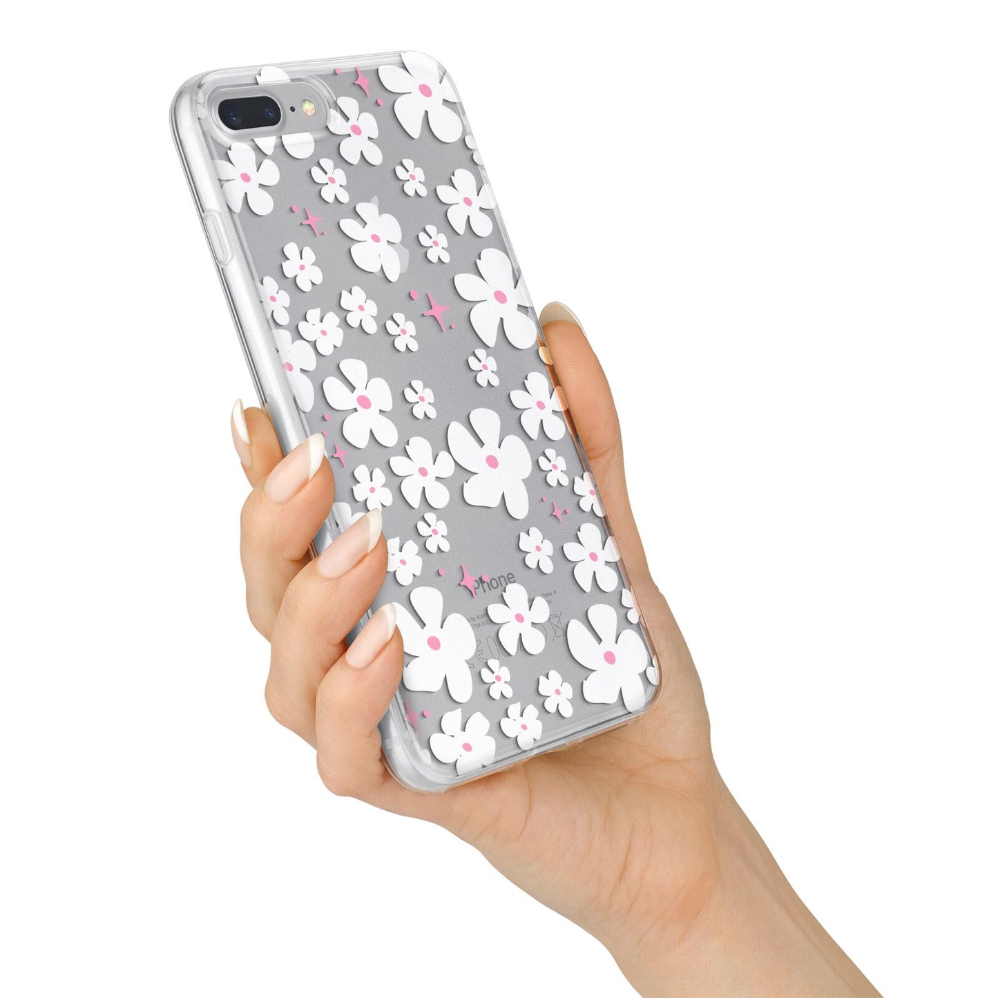 Abstract Daisy iPhone 7 Plus Bumper Case on Silver iPhone Alternative Image