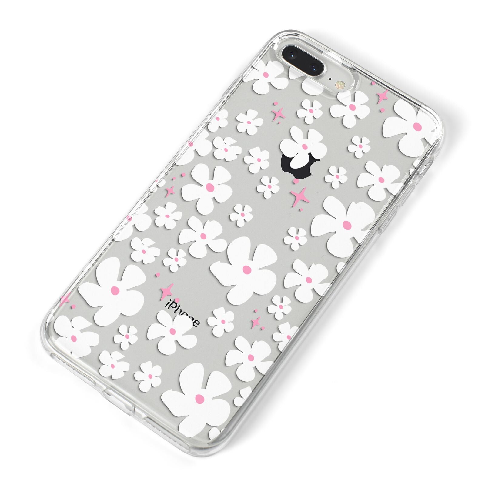 Abstract Daisy iPhone 8 Plus Bumper Case on Silver iPhone Alternative Image