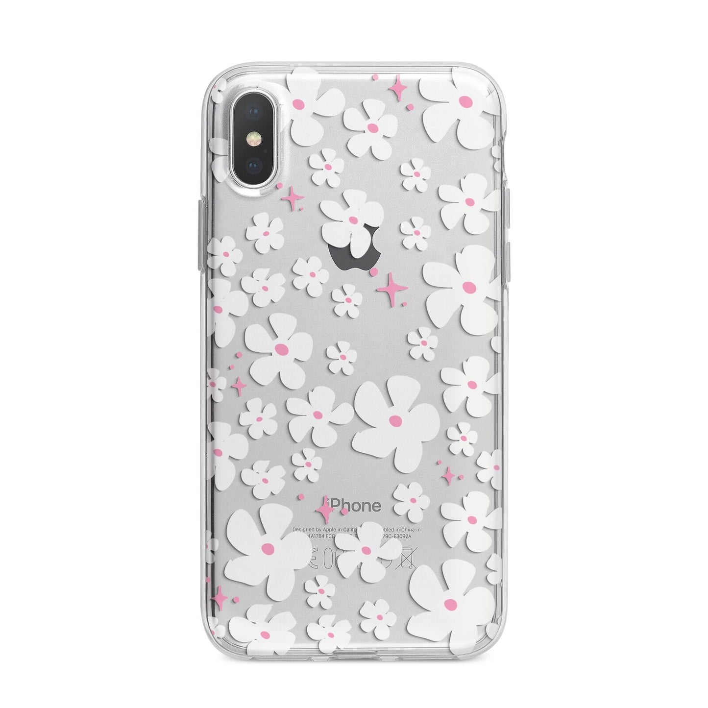 Abstract Daisy iPhone X Bumper Case on Silver iPhone Alternative Image 1