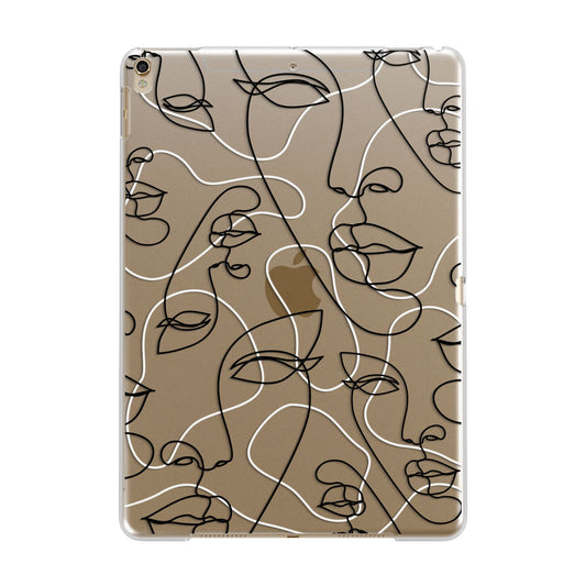 Abstract Face Apple iPad Gold Case