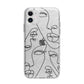 Abstract Face Apple iPhone 11 in White with Bumper Case