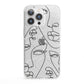 Abstract Face iPhone 13 Pro Clear Bumper Case