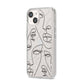 Abstract Face iPhone 14 Clear Tough Case Starlight Angled Image