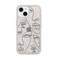 Abstract Face iPhone 14 Glitter Tough Case Starlight