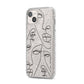 Abstract Face iPhone 14 Plus Glitter Tough Case Starlight Angled Image